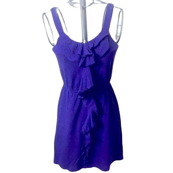 Express Dresses & Skirts - Express Purple Ruffle Sleeveless Mini Dress Size XS